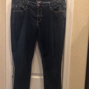 Dark blue denim skinny jeans